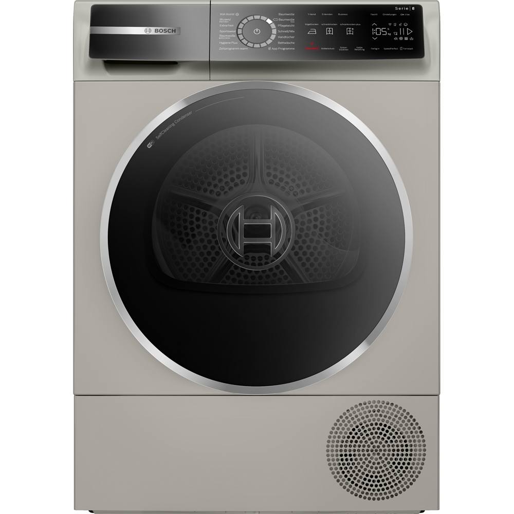 WQB246CX0 Serie 8, Wärmepumpentrockner, 9 kg, Silber-inox